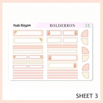 Peach Blossom • Erin Condren A5 Weekly Dashboard Kit