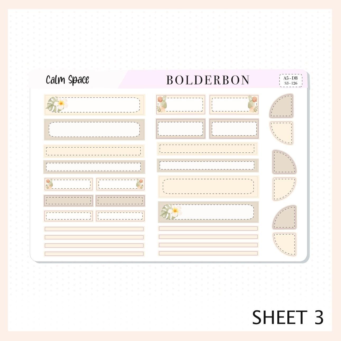 Calm Space • Erin Condren A5 Weekly Dashboard Kit