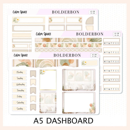 Calm Space • Erin Condren A5 Weekly Dashboard Kit