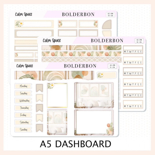 Calm Space • Erin Condren A5 Weekly Dashboard Kit