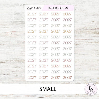 2027 Year • Aesthetic Planner Stickers • Neutral and Minimal Journal Setup