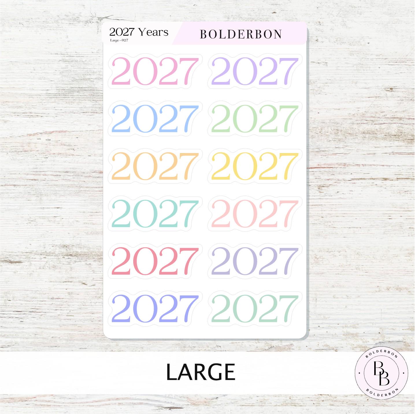 2027 Year • Colorful Planner Stickers • Neutral and Minimal Journal Setup