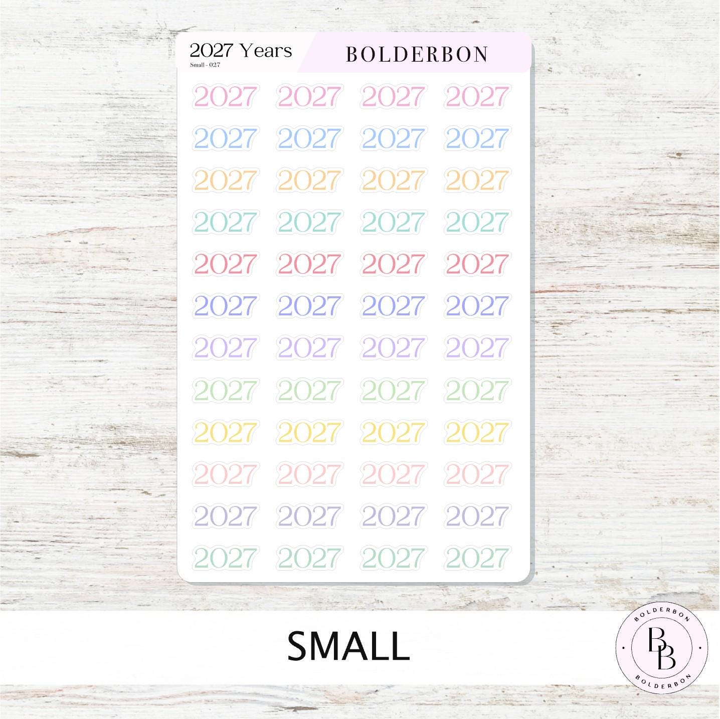 2027 Year • Colorful Planner Stickers • Neutral and Minimal Journal Setup