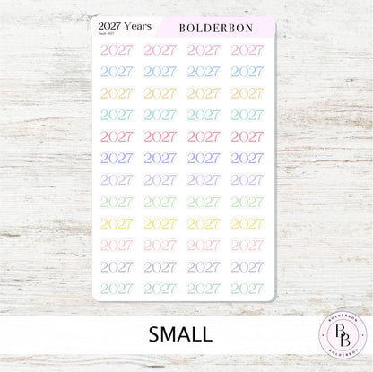 2027 Year • Colorful Planner Stickers • Neutral and Minimal Journal Setup