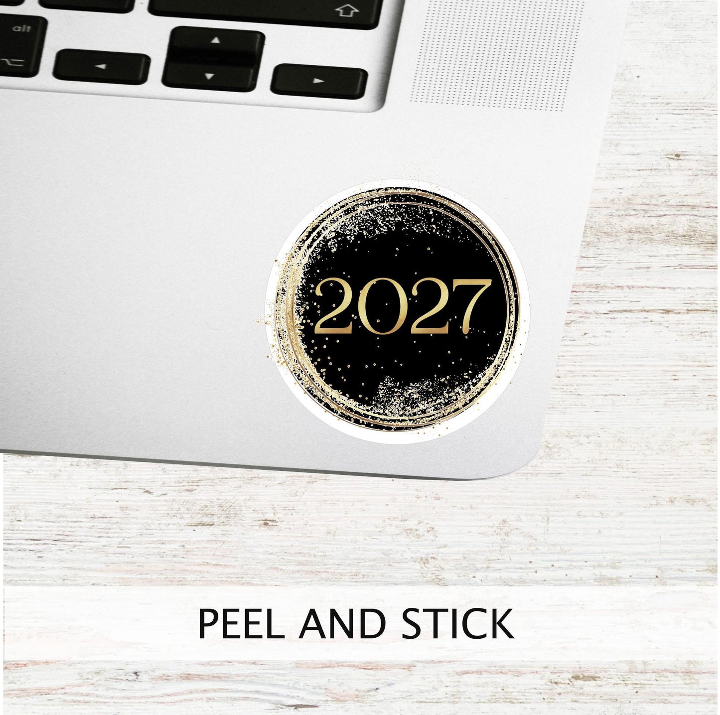 2027 Circle Stickers • Elegant Circle Vinyl Decal for Journals, Notebooks & Planners and More!