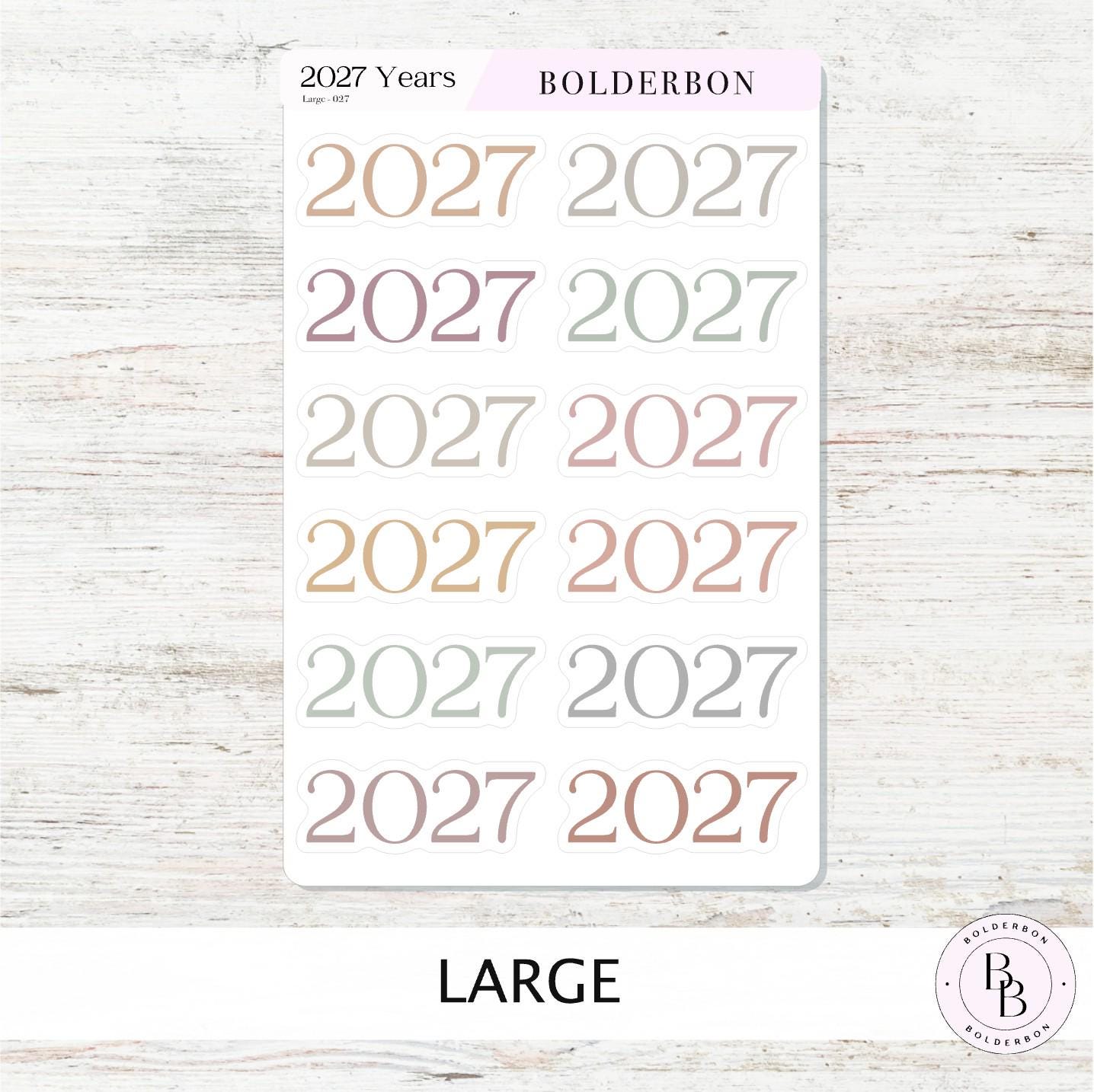 2027 Year • Aesthetic Planner Stickers • Neutral and Minimal Journal Setup