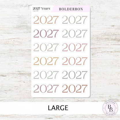 2027 Year • Aesthetic Planner Stickers • Neutral and Minimal Journal Setup
