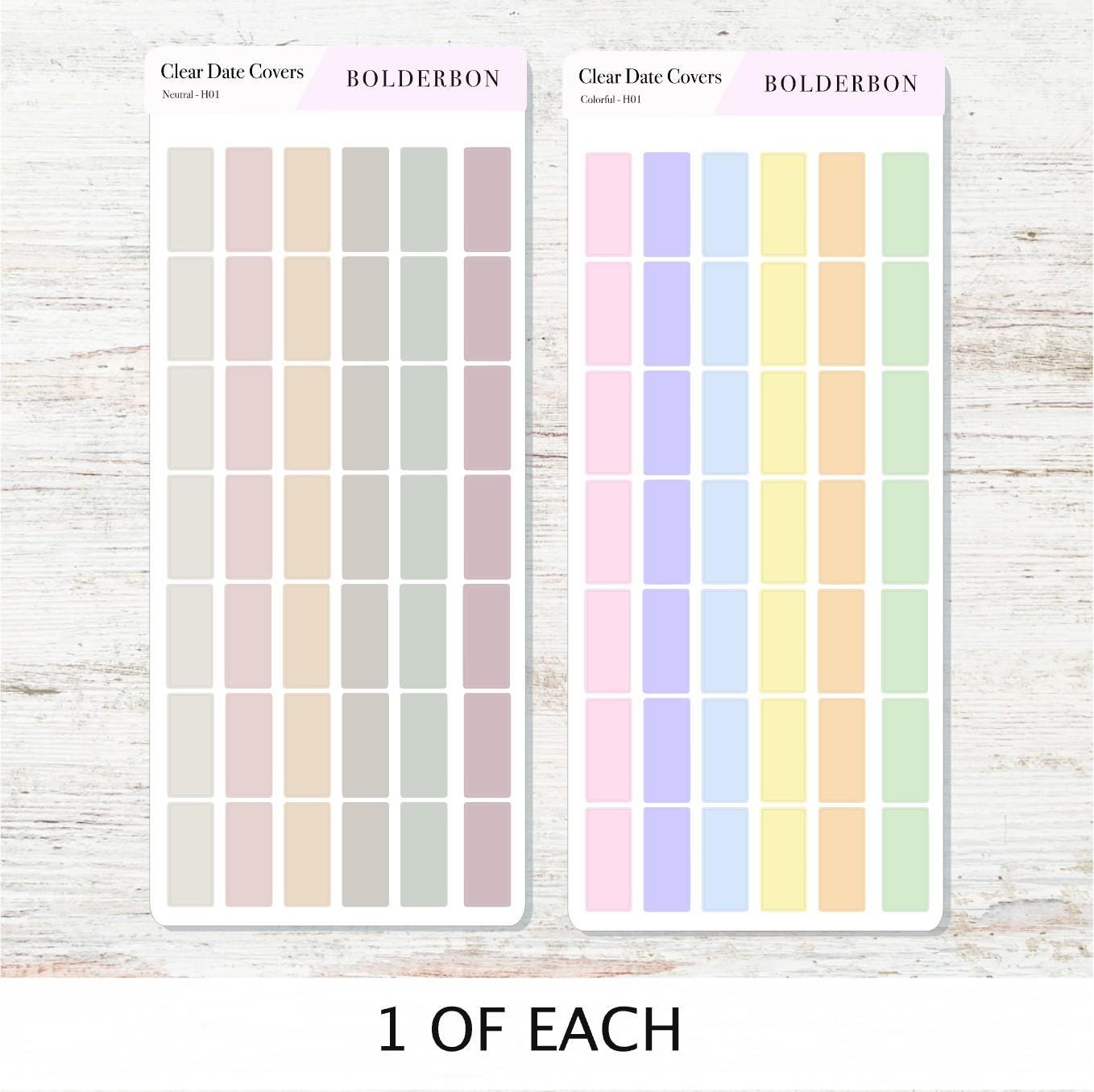 Clear Date Cover Stickers • Hobonichi Weeks • Planner Stickers