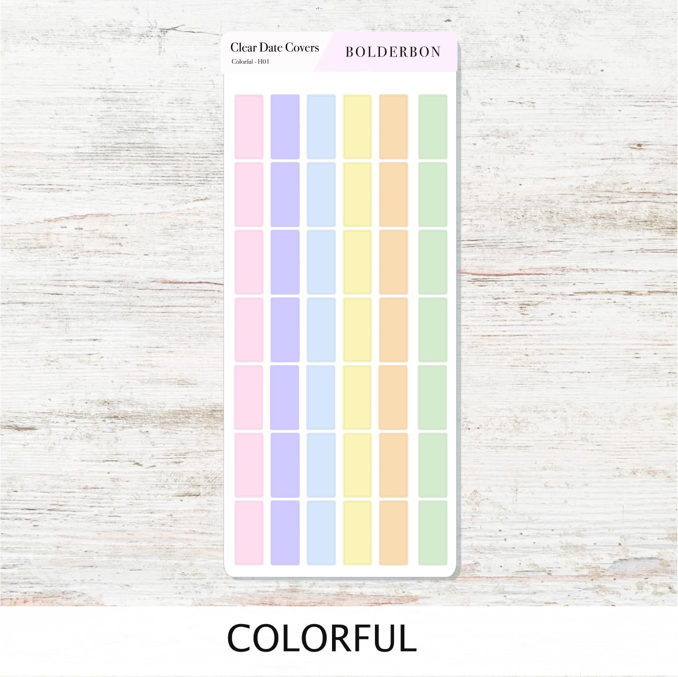 Clear Date Cover Stickers • Hobonichi Weeks • Planner Stickers