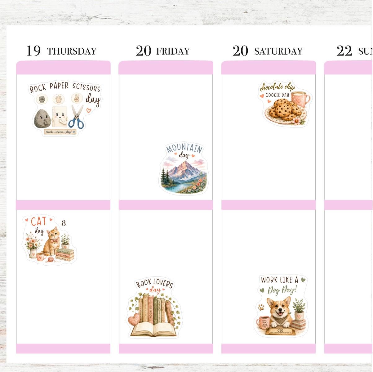 August Wacky Holidays • International Monthly Planner Stickers • Fun Seasonal Icons • Functional Calendar & Journal Designs