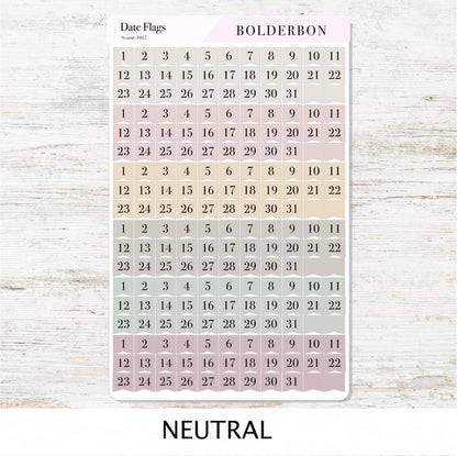 Date Flags Stickers • Date Dot Numbers • Monthly Planner Stickers • Functional Calendar & Journal Labels
