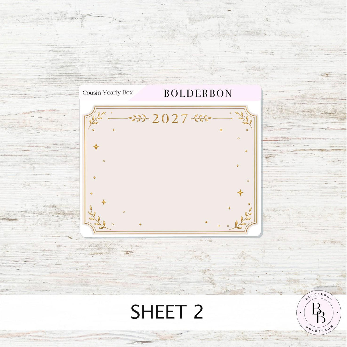 2027 Hobonichi Cousin • Yearly View Stickers • Aesthetic