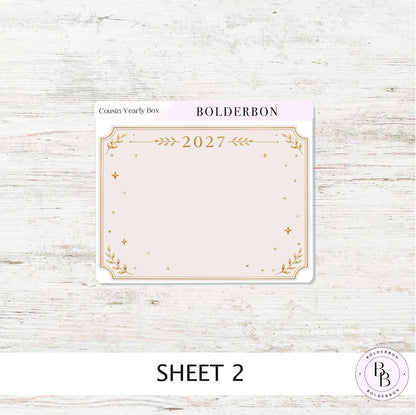 2027 Hobonichi Cousin • Yearly View Stickers • Aesthetic