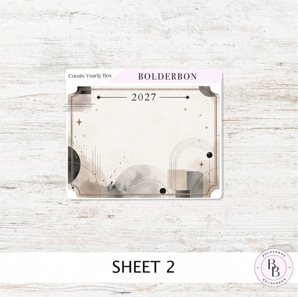 2027 Hobonichi Cousin • Yearly View Stickers • Slate