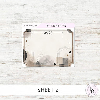 2027 Hobonichi Cousin • Yearly View Stickers • Slate