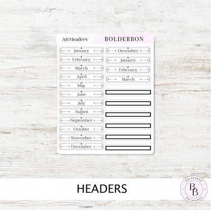 2027 Index Stickers • Hobonichi A6 • Original HON Avec Day Free • White