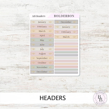 2027 Index Stickers • Hobonichi A6 • Original HON Avec Day Free • Aesthetic