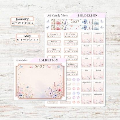 2027 Yearly View • A6 Hobonichi • Original HON Avec Day Free • Meadow