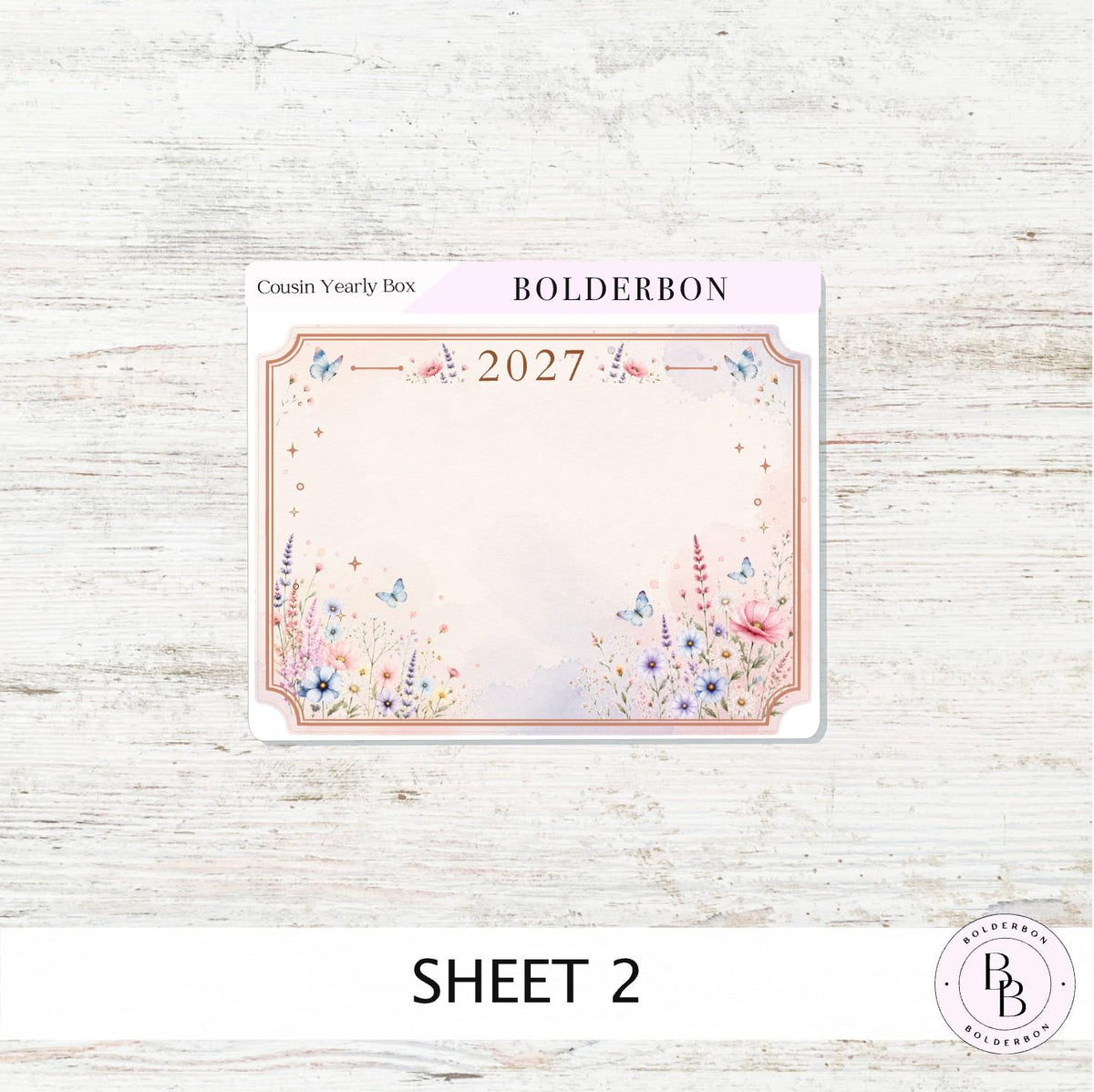 2027 Hobonichi Cousin • Yearly View Stickers • Meadow