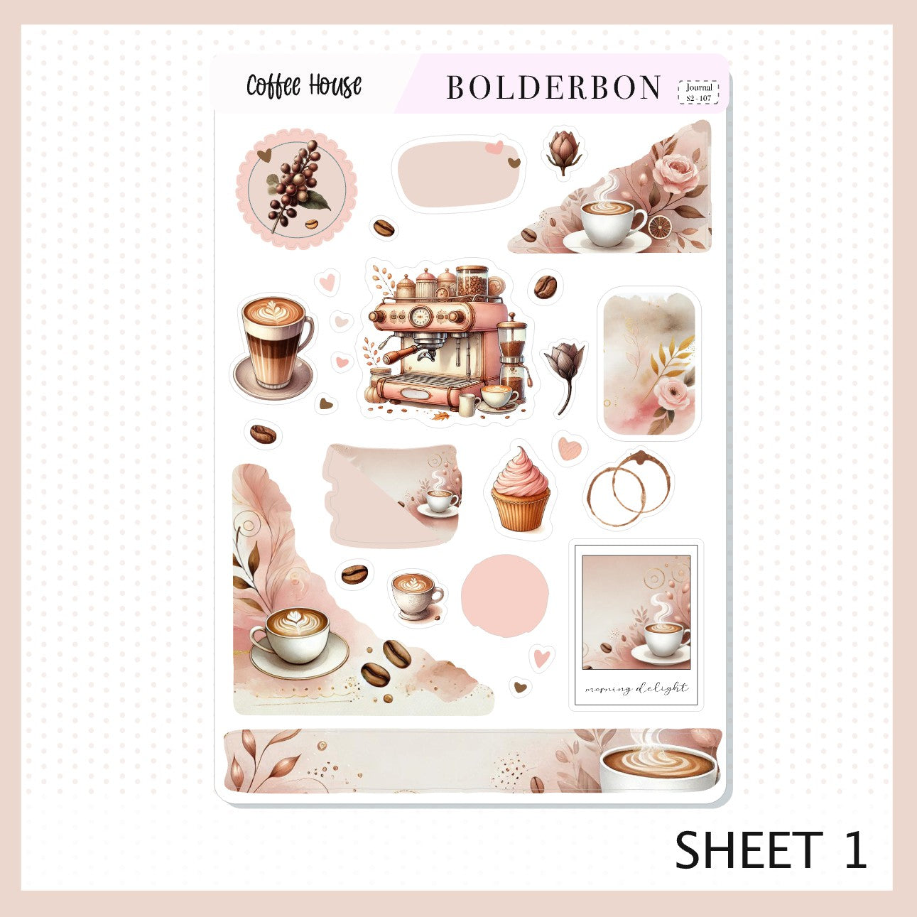 COFFEE HOUSE || Journal Sticker Kit
