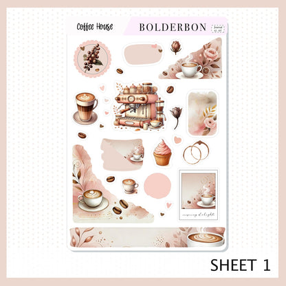 COFFEE HOUSE || Journal Sticker Kit