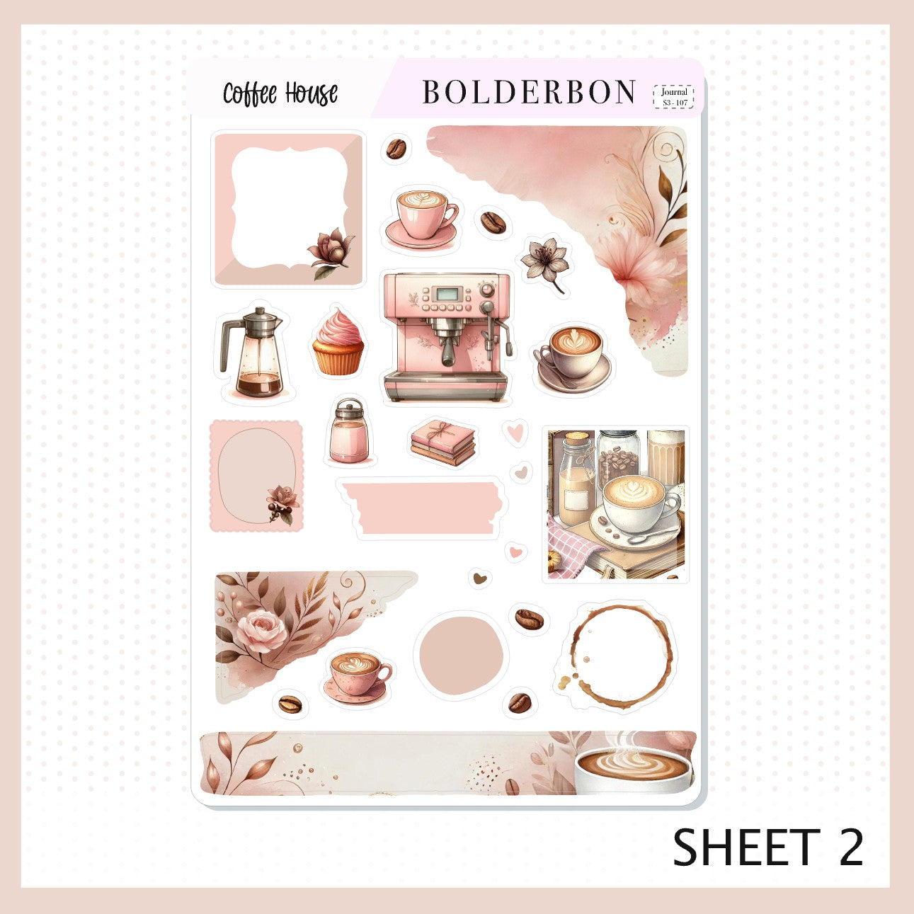 COFFEE HOUSE || Journal Sticker Kit