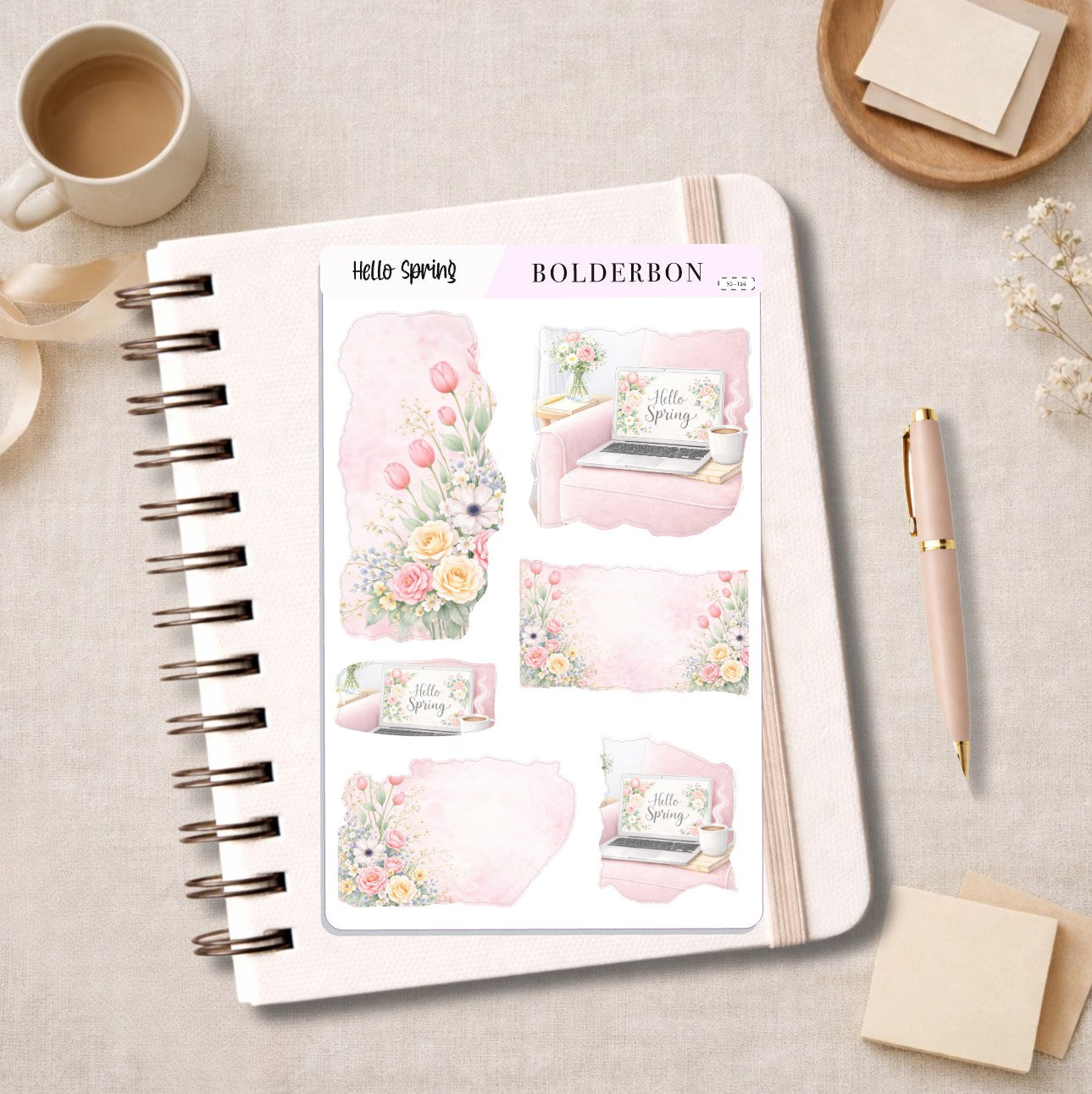 HELLO SPRING || Torn Pieces Journal Stickers