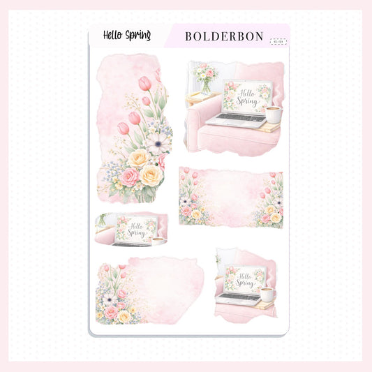 HELLO SPRING || Torn Pieces Journal Stickers