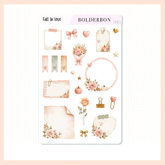 Decorative Notes Stickers • Fall In Love