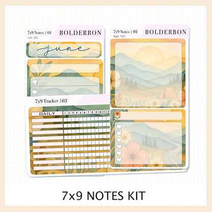 May 7x9 Notes Kit || Painter's Palette Theme, Planner Sticker Kit for Erin Condren Dashboard