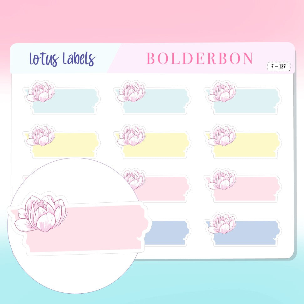 Lotus Label LOTUS LABELS || Functional Planner Stickers – Bolderbon