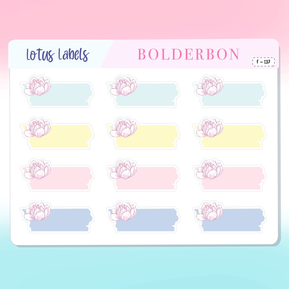 LOTUS LABELS || Functional Planner Stickers