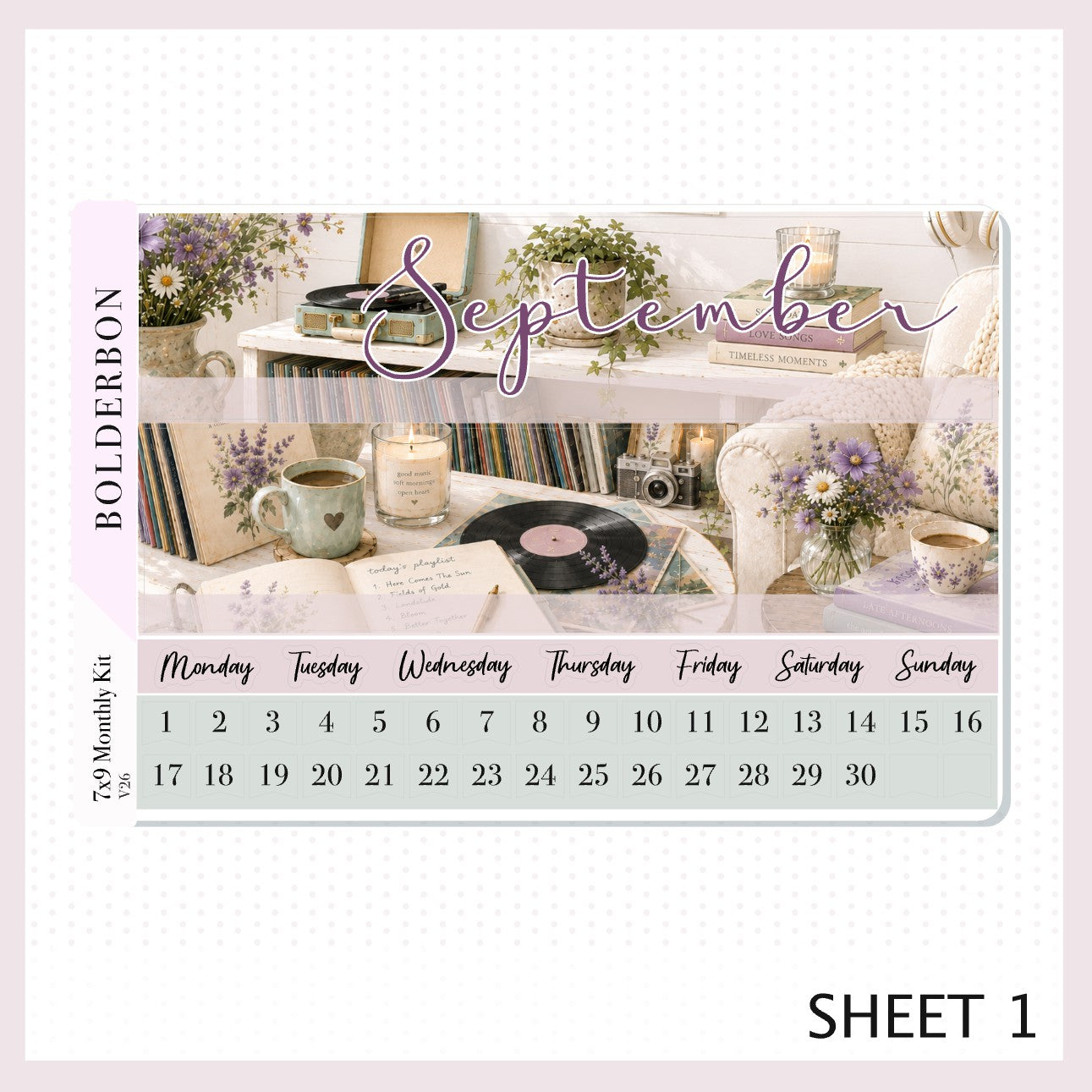 September 7x9 Monthly Sticker Kit