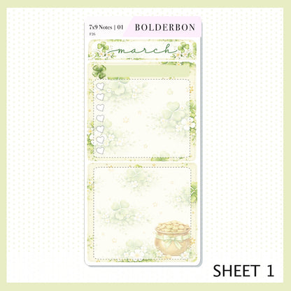 MARCH 7x9 Notes Kit || Planner Sticker Kit for Erin Condren Planners, Lucky Chapter