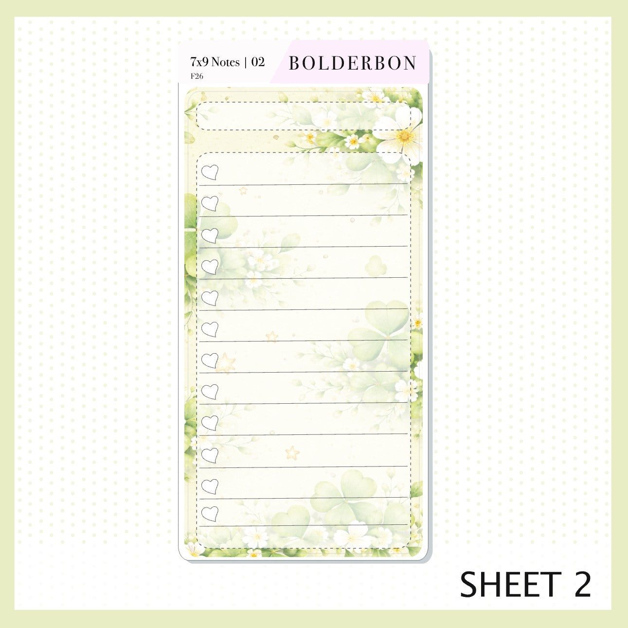MARCH 7x9 Notes Kit || Planner Sticker Kit for Erin Condren Planners, Lucky Chapter
