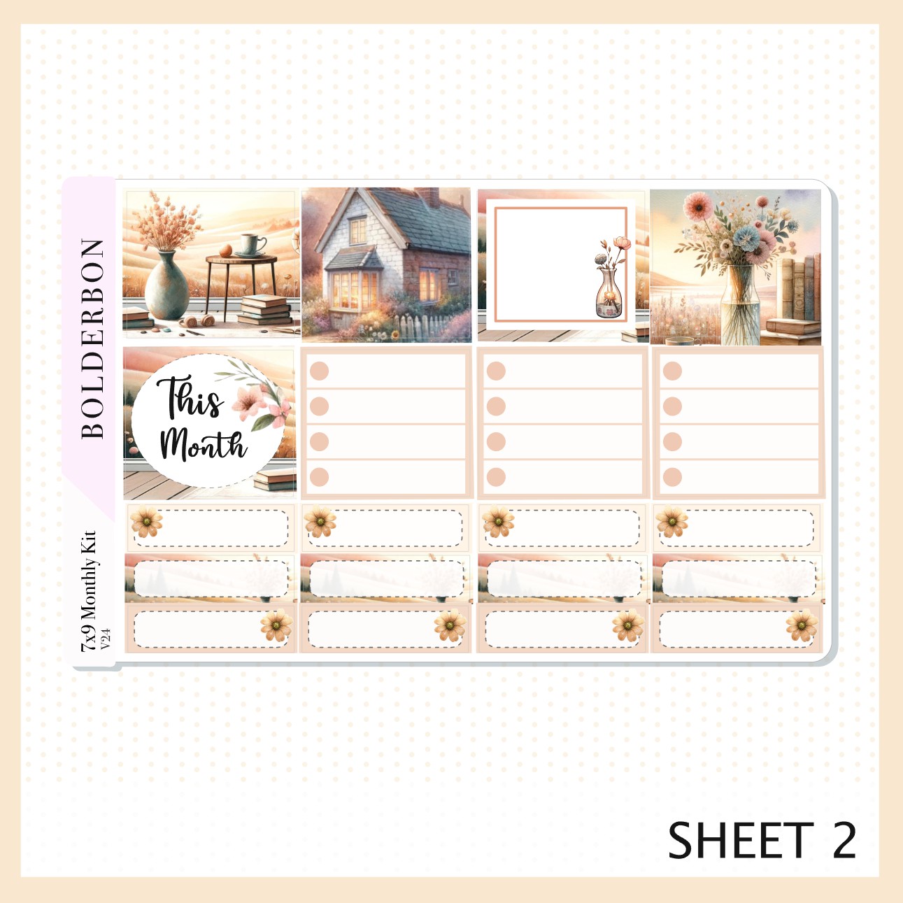 MAY 7x9 Monthly Sticker Kit || Cottage Charm