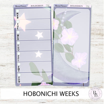 MOON FLOWER || Hobonichi Weeks Planner Sticker Kit