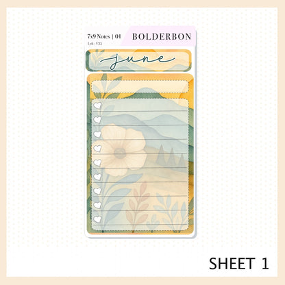 May 7x9 Notes Kit || Painter's Palette Theme, Planner Sticker Kit for Erin Condren Dashboard