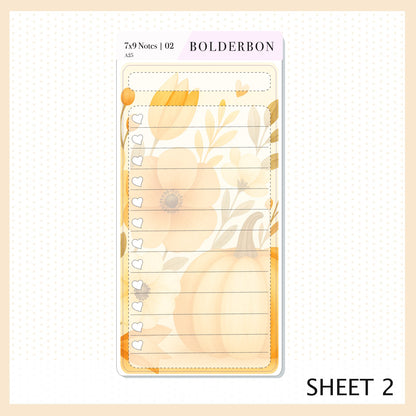 NEW OCTOBER 7x9 Notes Kit ||  2025/2026 Planner Sticker Kit for Erin Condren Planners, Autumn Light