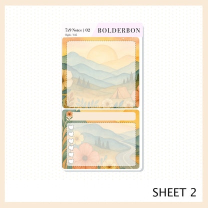 May 7x9 Notes Kit || Painter's Palette Theme, Planner Sticker Kit for Erin Condren Dashboard