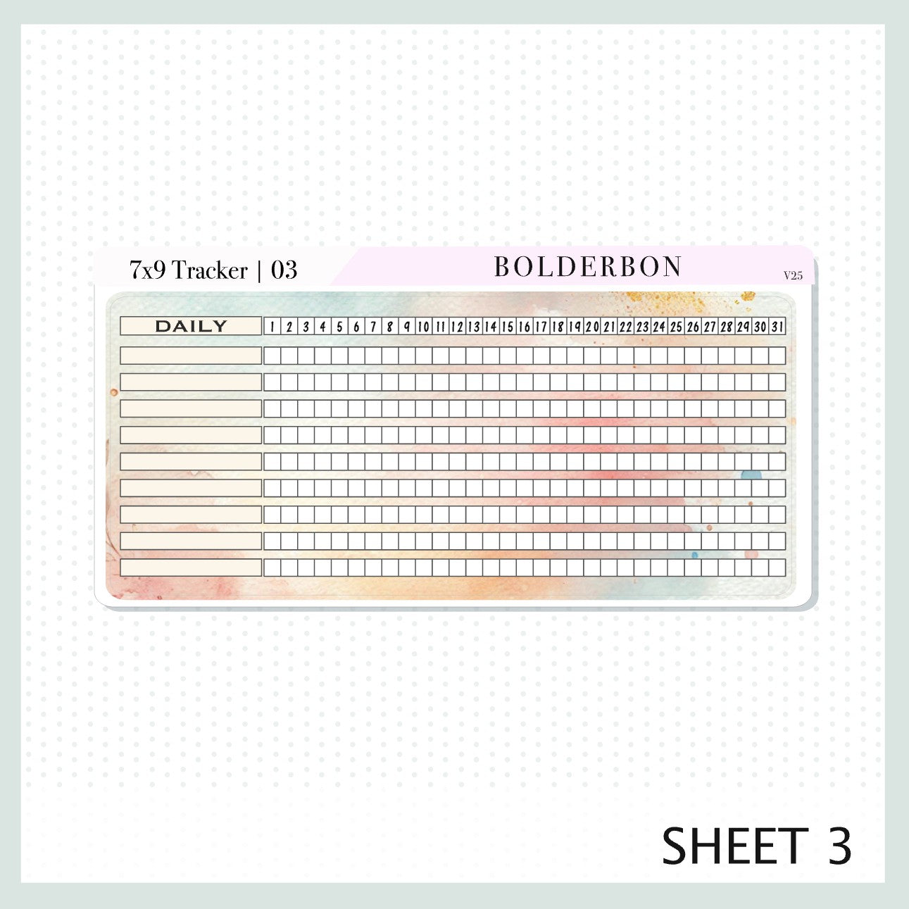 May 7x9 Notes Kit || Painter's Palette Theme, Planner Sticker Kit for Erin Condren Dashboard