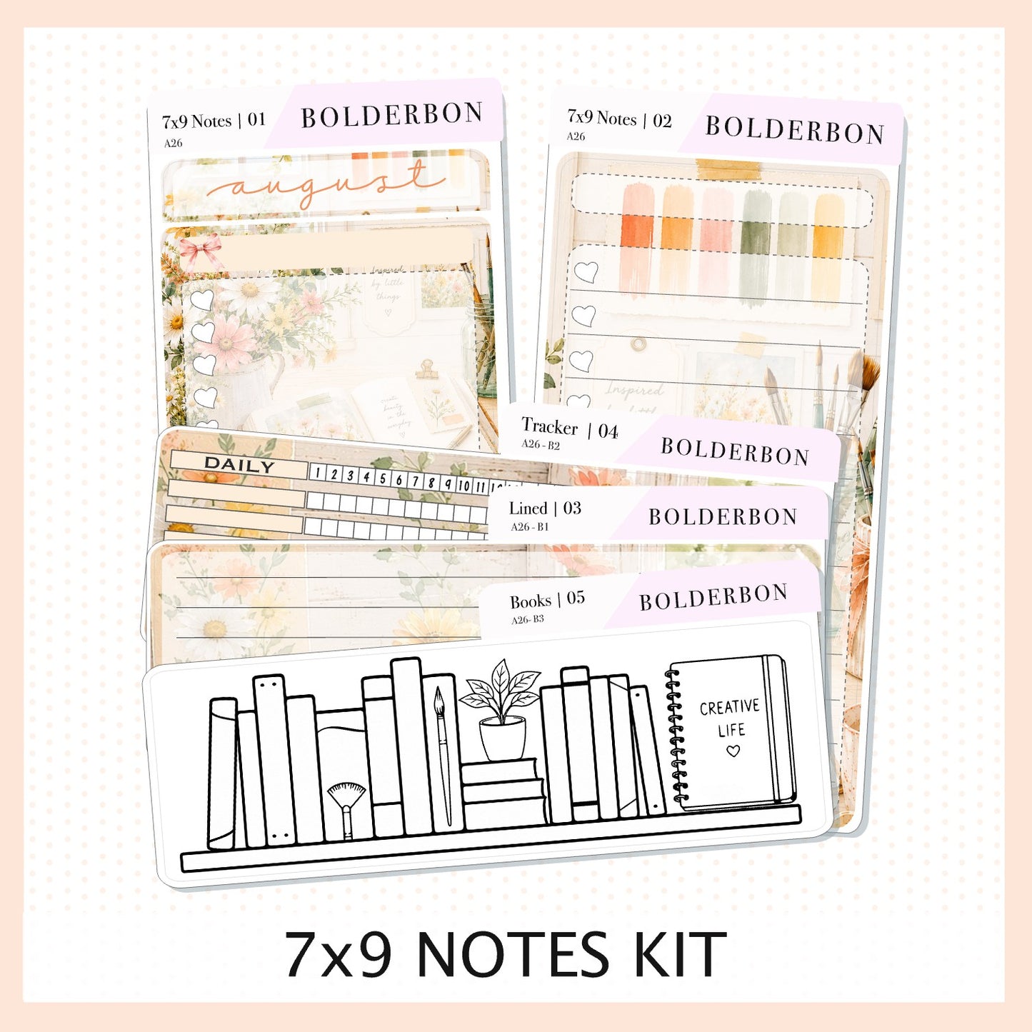 August 7x9 Notes Kit