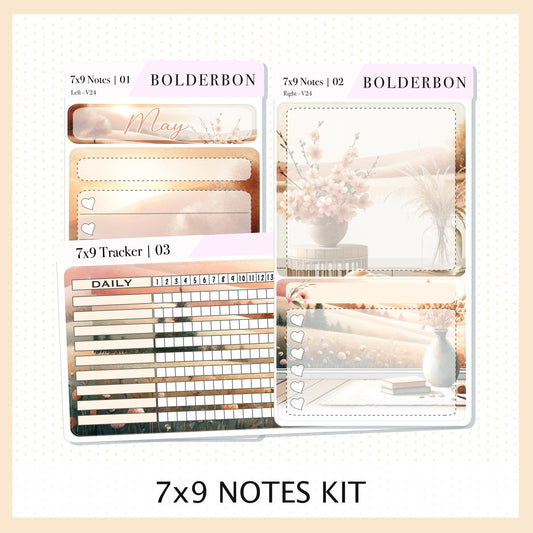 MAY 7x9 Notes Kit || Planner Sticker Kit for Erin Condren Dashboard