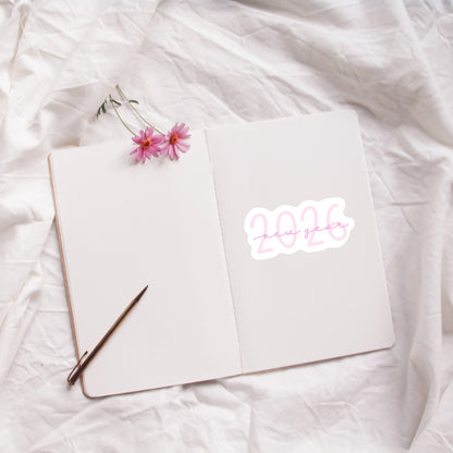 2026 NEW YEAR STICKER || Modern Script Year Decal for Planners, Journals and More!