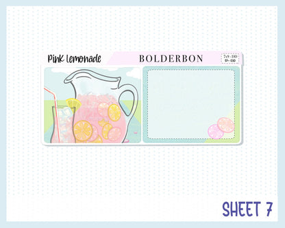 PINK LEMONADE "7x9 Daily Duo" || Weekly Planner Sticker Kit for Erin Condren