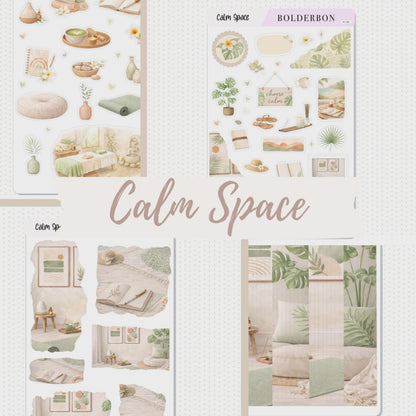 Calm Space • Journal Sticker Kit
