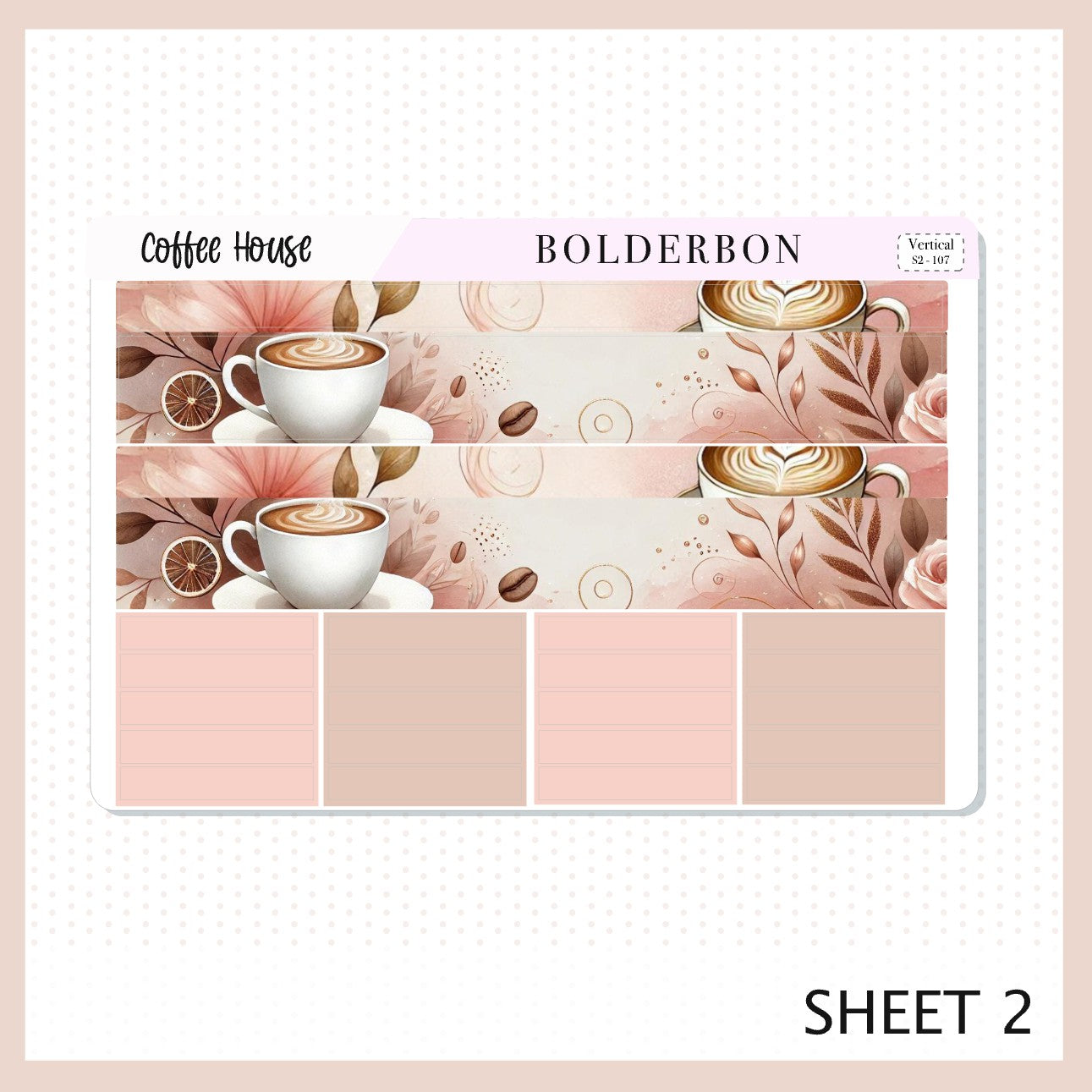 COFFEE HOUSE || 7x9 Vertical Planner Sticker Kit