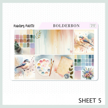 PAINTER'S PALETTE || 7x9 Vertical Planner Sticker Kit