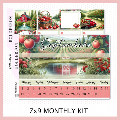 SEPTEMBER 7x9 Monthly Sticker Kit || Apple Orchard