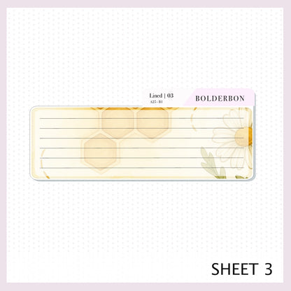 NEW AUGUST 7x9 Notes Kit ||  2025/2026 Planner Sticker Kit for Erin Condren Planners, Sweet Honey